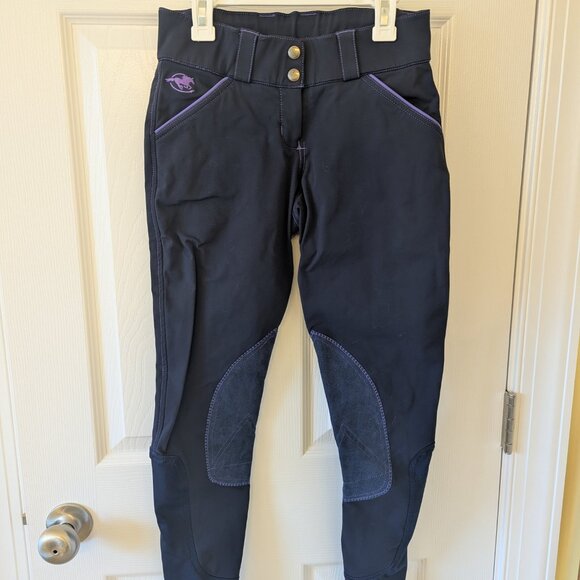 Piper Evolution Breeches - Navy/Iris - Knee Patch 24R - Picture 3 of 7